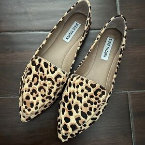 Steve Madden Leopard Print Feather Loafer